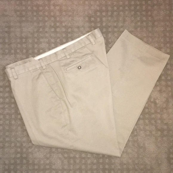 Enro Platinum Men’s Flat Front Cotton Twill Pants - Picture 1 of 4